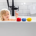 Ubbi Squeeze and Switch Silicone Bath Toys for Toddlers and Baby, Colorful Mix and Match Baby Bath Accessory, Water Toys for Toddler Bath Playtime, Set of 3