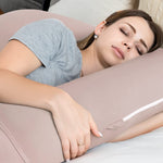 INSEN Pregnancy Pillow for Sleeping,Maternity Body Pillow for Pregnancy Women,Pregnancy Support Pillow for Back, Hip Pain, Apricot