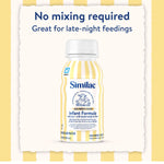 Similac Dual Prebiotic Blend, Baby Formula With Iron, Ready to Feed, 0-12 Months, 8-fl-oz Bottle, Pack of 24