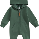 Ledy Champswiin Fall Baby Clothes Newborn Boy Girl Hoodie Romper Long Sleeve Jumpsuit Winter Infant One Piece Outfit