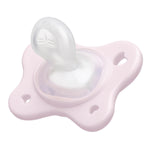 Chicco PhysioForma Dual Soft Orthodontic Pacifier for Babies 2-6 Months, 100% Soft Silicone, Supports Breathing, One-Piece Design, Included Sterilizing Case, BPA Free, 2-Pack, Pearl/Ballet Slipper