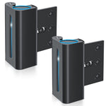 2 Pack Door Reinforcement Lock Withstands 800lbs of Force - Black Extra Proof Door Lock for Kids Safety with 8 Screws Prevents Unauthorized Entry,Add a Door Security Locks for Home Safety & Privacy