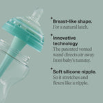 Tommee Tippee Baby Bottles, Advanced Anti-Colic Baby Bottle with Slow & Medium Flow Breast-Like Nipple, 9oz, 0m+, Self-Sterilizing, Baby Feeding Essentials, Pack of 2