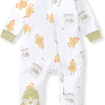 Burt's Bees Baby Baby Girls Pajamas, Zip Front Non-Slip Footed Sleeper Pjs, 100% Organic Cotton