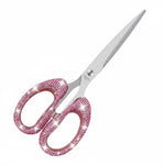 etspolt 7.68-Inch Rhinestone Scissors - Bling Metal Cute Craft Scissors for School, Office, Christmas - Sparkly Handle Paper Cutter (Pink)