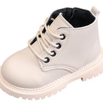 Happy Cherry Toddler Work Boots Baby 0-3 months Child's Combat Boots Anti Slip Ankle Boots Leather Shoes Flats Work Boots for Girls Boys