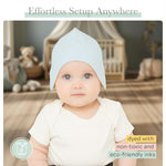 Finn + Emma - Organic Cotton Baby Hats - Soft and Gentle Baby Beanie - Newborn Cotton Hats for 0-6 Months - Newborn Caps - Crafted with Ethical Practices - Light Blue