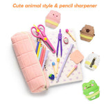 Cute Pencil Sharpeners Set of 4 - Manual Handheld Sharpeners for Kids, Students, Classroom, Fun Novelty School Stationery, Office Supplies (Style 2)