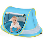Baby Beach Tent,Large Pop Up Beach Tent Sun Shade for Beach,Portable Baby Travel Tent with Mosquito Net,Indoor Baby Play Tent,UPF 50+ UV Protection Sun Shelter