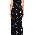 Smallshow Women's Split Long Maternity Dress Sleeveness Ruched Pregnancy Clothes Medium SVP121