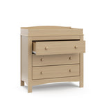 Graco Noah 3 Drawer Changing Table Dresser (Driftwood) – GREENGUARD Gold Certified Baby Dresser with Changing Table Top, Baby Changing Table Dresser, Includes Interlocking Drawer System