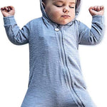 Simplee kids Animal Bunny Baby Easter Romper Long Ear Rabbit Hoodie Romper Jumpsuit with Zipper
