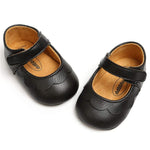LAFEGEN Baby Girls Mary Jane Flats with Bownot Non Slip Soft Sole PU Leather Newborn Infant Toddler First Walker Cirb Dress Shoes, 6-12 Months Infant, 03 Black Baby Girl Shoes