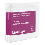 Linenspa Mattress Protector Full - Five Sided Full Mattress Protector Waterproof Mattress Cover – Soft Breathable Bed Protector - Fitted Sheet Style - Deep Pocket Up to 14”