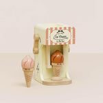 Le Toy Van - Ice Cream Machine and Wooden Ice Cream Set - Pastel Ice Cream Cones - Pretend Play Magnetic Toy Food - Role Play Food - Play Food Sets for Children - Wooden Food - Age 3 Years +