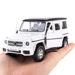 TGRCM-CZ 1:36 Scale Benz G63 Car Model for Kids, Alloy Pull Back G Wagon Vehicles Toy Car for Toddlers Kids Boys Girls Gift (White)