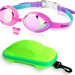 Keary Kids Swim Goggles for Toddler Kids Youth(3-12),Anti-Fog Waterproof Anti-UV Clear Vision Water Pool Goggles