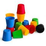Pairez Toys Quick Stacking Cups Game for Kids - Classic Matching Speed Cup With 24 Cards & 30 Cups - Parent-Child Interactive Family Game for Party or Travel