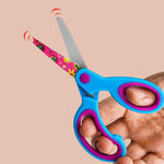 Kids Scissors 3 Pack - 5" Safety Blunt Tip With Comfort Handles, Floral Print Blades and Soft Grip - For School, DIY, Home, Classroom Use, Crafting and Cutting Paper