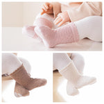 J Poqobog Baby Crew Socks,Grips Combed Cotton Socks Toddler Non-Skid for Girls,Boys Non Slip/Anti Skid 9-Pack(2-3T,Girls2-9 Pairs)