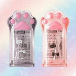2Pcs Pink&Grey Cute Cat Paw Pencil Sharpener, Kawaii School Supplies Student Prize Kids Gift Pencil Sharpener Cat Schools Supplies for Kids Girls Lovers Office Home Pencil Sharpeners