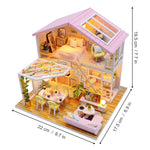 GuDoQi DIY Miniature Dollhouse Kit, Tiny House kit with Furniture and Music, Miniature House Kit 1:24 Scale, Great Handmade Gift for Birthday Christmas, Sweet Time House