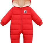 XMWEALTHY Baby Clothes Cute Infant Toddler Snowsuit Warm Newborn Boy Girl Winter Coats Hooded Zip Jumpsuit