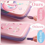 JYPLKCMT Pencil Case For Girls & Boys, Kids Cute Pink Pencil Pouch, 3D EVA Large Capacity Pen Holder, Cute School Portable Pencil Bag Gift
