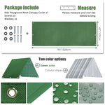 Gicov Swing Set Replacement Tarp Kids Playground Roof Canopy Waterproof Outdoor Replacement Sunshade Cover Backyard Playset Canopy Replacement Trap