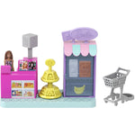 Barbie Mini Land DreamHouse & 3 Playsets with 4 1.5-Inch Dolls, Doll House Furniture & Accessories, Includes Pet Boutique, Hair Salon, & Supermarket