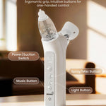 GROWNSY SniffEase Spa 3-in-1 Nasal Aspirator for Baby – Spray, Suction & Mist, Hospital-Grade Powerful Electric Nose Suction with Soothing Light & Music, Larger Chamber (Grey)