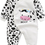 Baby One Piece Romper Soft Cotton Sleepwear Footed Jumpsuit for 0-12 Month Infant