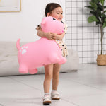 INPANY Bouncy Dog Hopper for Toddlers-Hopping/Bouncing/Bounce Hoppers, Jumping Toys, Inflatable Ride-on Animal Toy for Kids/Boys/Girls 2, 3, 4, 5 Years Old Gifts(Pump Included)