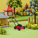 Hemoton Miniature Lawn Mower Toy for Kids Realistic Plastic Dollhouse Garden Accessory Lightweight Toddler Lawn Mower for Indoor Outdoor Role Play Safe Small Model