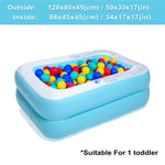 CHICLIST Inflatable Kiddie Pool, 50x33x17 Inch Rectangular Family Swimming Pool for Kids & Adults, Easy Set for Backyard Summer Fun