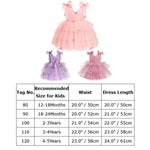 IMEKIS Butterfly Dress for Girls: 2nd 3rd Birthday Outfit Cake Smash Kids Princess Formal Toddler Easter Dress Baby Flower Tutu Tulle Tea Party Graduation Wedding Dusty Blue Butterfly 2-3T