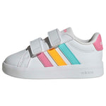adidas Unisex-Baby Grand Court 3.0, White/Bliss Pink, 5