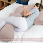 INSEN Pregnancy Pillow for Sleeping,Maternity Body Pillow for Pregnancy Women,Pregnancy Support Pillow for Back, Hip Pain, Apricot