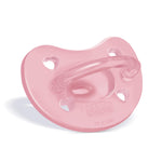 Chicco PhysioForma Silicone Orthodontic Pacifier for Babies 6-16m, One-Piece 100% Soft Silicone, Supports Breathing, Satin-Textured Nipple, Included Sterilizing Case, BPA Free, 2-Pack, Pink