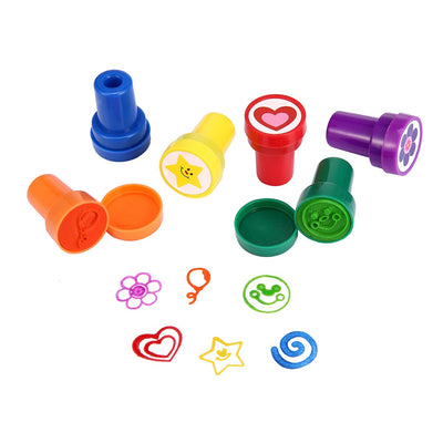 Stamps for Kids, LUCKYBIRD S1118 Best Self Inking Plastic Fun Stamps Set, 6 Count