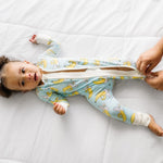 Little Sleepies Zippy Baby & Toddler Pajamas - Bamboo Viscose Sleeper for Boys and Girls, Newborn Sleeper w/ 2-Way Zipper w/Mitten Cuffs, Made From Viscose from Bamboo, Bananas, Preemie