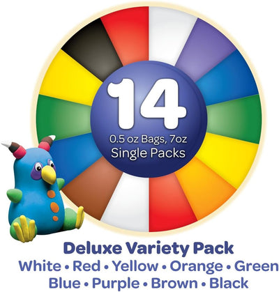 Crayola Model Magic Variety Pack (14ct), Kids Air Dry Clay, 7oz, Bulk Modeling Clay Alternative, Essential Preschool & Kindergarten Classroom Art Supplies