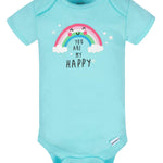 Gerber Baby 8-Pack Short Sleeve Onesies Bodysuits, Clouds, 0-3 Months