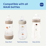 MAM Baby Bottle Nipples Fast Flow Size 3, for 4+ Month Newborn Babies, Skin Soft BPA Free Silicone, 94% Nipple Acceptance, Fits All MAM Bottles, Developed with Medical Experts, 4 Pack, Made in Europe