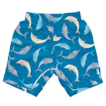 Easy-Change Eco Swim Trunks - Marine Blue Dolphins - 24mo
