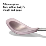 OXO TOT Feeding Spoon Set W Soft Silicone Opal and Blossom