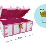 Teacher Created Resources Pink and White Treasure Chest with Lock and Key (TCR6055)