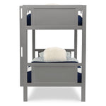 Delta Children Convertible Twin Over Twin Wood Bunk Bed with Ladder and Guardrails – Use as Bunk Bed or 2 Stand-Alone Twin Beds, Grey