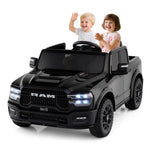 Costzon 2 Seater 24V Ride on Toy for Big Kids, Licensed 2025 Ram 2500 Rebel Electric Vehicles, Ride on Car Pickup Truck w/Remote, Storage, 2 x 100W Motors, Lights, Music & 4-Wheel Suspension (Black)