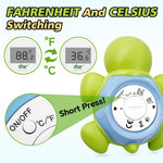 Baby Bath Thermometer, Digital Water Temperature Thermometers with 3 Color Backlit and Temperature Warning, Safety Bath Tube Thermometers Floating Toy for Infant, Toddler